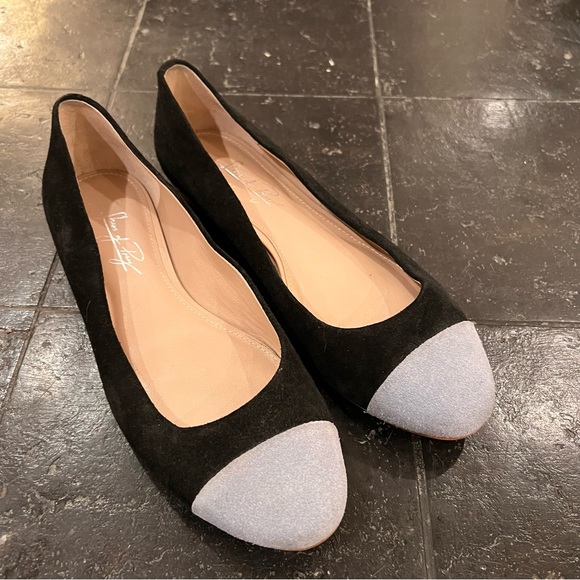 Shoes of Prey Colorblock Cap Toe Suede Ballet Flats Sz 8 - Picture 1 of 6